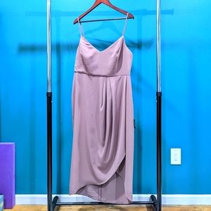 NWT Lulu's Reinette Mauve Purple Midi Dress